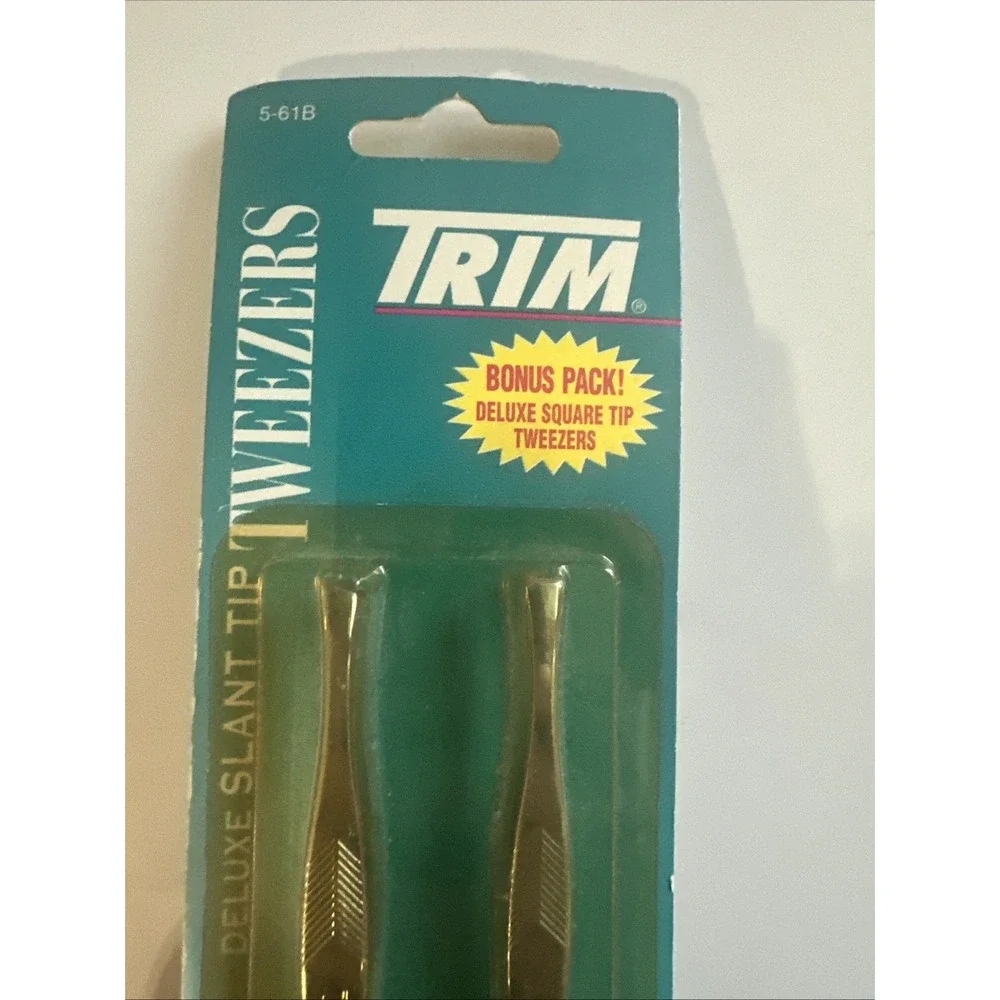 Trim Deluxe Slant Tip Tweezers Two Pack 5-61B